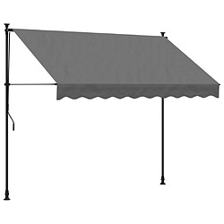 vidaXL Auvent rétractable anthracite 250x150 m tissu et acier