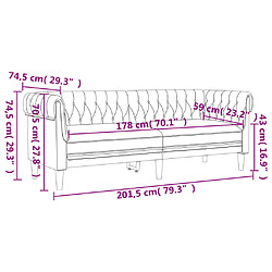 vidaXL Ensemble de canapés 3 pcs gris clair tissu pas cher