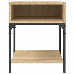 Maison Chic Lot de 2 Tables de chevet,Table de nuit,Table d'appoint pour salon chêne sonoma 40x41x50 cm bois ingénierie -MN31330 pas cher