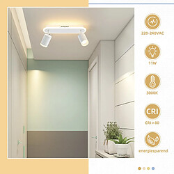 Avis NETTLIFE 2 spots de plafond LED blanc chaud GU10 en métal orientables à 330° pour chambre couloir salle à manger cuisine salon