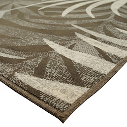 Avis Thedecofactory SOFT LEAVES - Tapis doux motif tropical 120x160 taupe