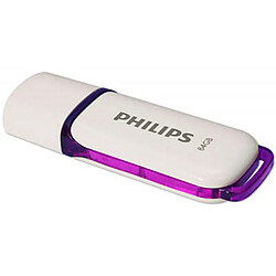 Clé USB Philips Snow 2.0 64 Go Blanc et Violet