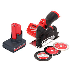 Milwaukee M12 FCOT-501 Meuleuse d'angle 12 V 76 mm sans balais + 1x batterie 5,0 Ah - sans chargeur