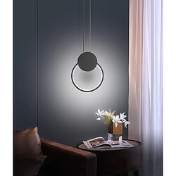 Acheter Stoex Lampe À Suspension Nordique Ronde Lustre Moderne Plafonnier Led Minimaliste (Noire), Luminaire D'Intérieur, Blanc Froid