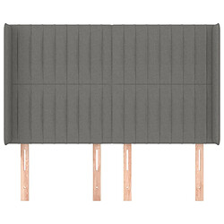 Avis Maison Chic Tête de lit scandinave avec oreilles,meuble de chambre Gris foncé 147x16x118/128 cm Tissu -MN48718