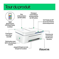 Avis HP Deskjet 4222e Imprimante tout-en-un Jet d'encre couleur Copie Scan - 3 mois d'Instant ink inclus avec HP+