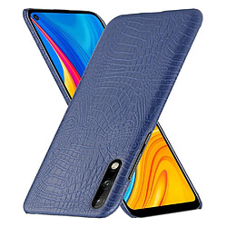 Wewoo Coque Rigide Pour Huawei Enjoy 10s Shockproof Crocodile Texture PC + PU Case Blue