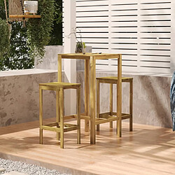 Maison Chic Meubles de bar de jardin 3 pcs,Mobilier d'extérieur Bois de pin imprégné -GKD434528