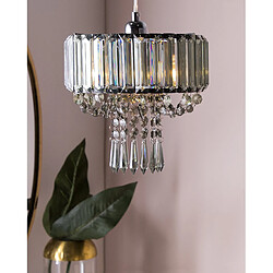 Beliani Lampe suspension ADORN Métal Gris clair