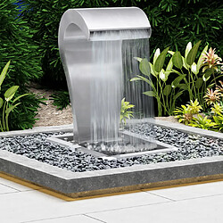 vidaXL Cascade de jardin Argenté 52,4x34,2x82 cm Acier inoxydable