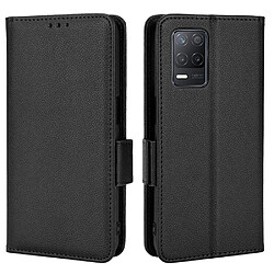 Etui en PU texture litchi avec support, noir pour votre Realme 8 5G/V13 5G/Narzo 30 5G