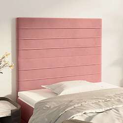 vidaXL Têtes de lit 2 pcs Rose 80x5x78/88 cm Velours