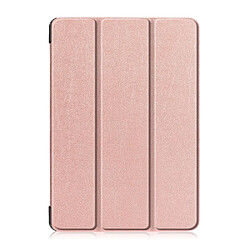 Etui en PU avec support tri-pliure or rose pour votre Lenovo Tab M10 TB-X605F/TB-X505