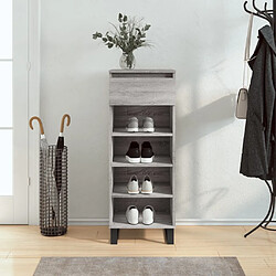 Maison Chic Armoire à Chaussures,Meuble de Rangement à Chaussures Sonoma gris 40x36x105 cm Bois d'ingénierie -MN70214