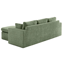 Avis Lisa Design Calgary - canapé d'angle déhoussable et modulable 3 places + 1 pouf en velours texturé