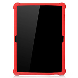 Coque en silicone avec béquille coulissante rouge pour votre Lenovo Tab M10 TB-X605F