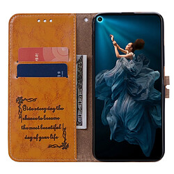 Acheter Wewoo Housse Coque Business Style Oil Wax Texture en cuir à rabat horizontal pour Huawei Honor 20avec support et fentes cartes et portefeuille marron