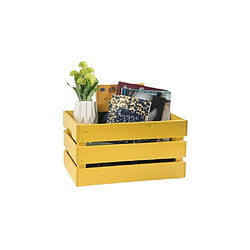 Avis Pinus Caisse de rangement en pin grand modèle 46 x 31 x 25 cm jaune.