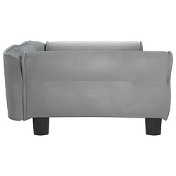 Avis vidaXL Lit pour chien gris clair 95x55x30 cm velours