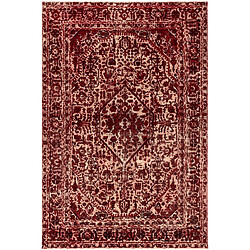 Vidal Tapis de laine 295x192 rouge Vintage Royal