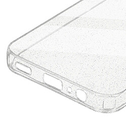 Avizar Coque pour Samsung S23 FE Silicone Pailleté Caméra Protégée Transparent