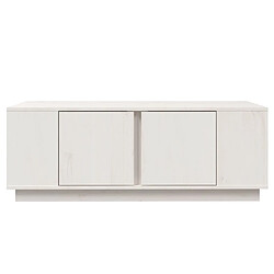 Acheter vidaXL Table basse Blanc 110x50x40 cm Bois massif de pin