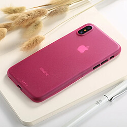 Wewoo Coque Magenta pour iPhone X Ultra-mince de protection arrière PP givré