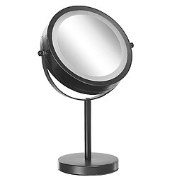 Beliani Miroir de table LED TUCHAN Noir pas cher