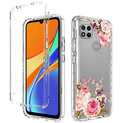 Coque en TPU anti-chute, transparent pour votre Xiaomi Redmi 9C/9C NFC - une rose