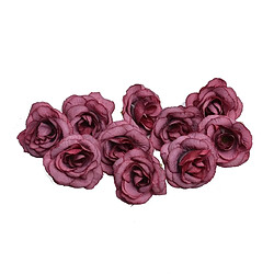 Wewoo Fleurs Artificielles 10 Ensembles 4cm Fleur Artificielle Soie Rose Tête De Pour La Maison De Noce Décoration Rouge