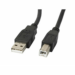 Câble USB A vers USB B Lanberg CA-USBA-10CC-0005-BK Noir 0,5 m