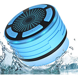 Chrono Enceinte Bluetooth Étanche Haut-parleur Douche Sans Fil Portable étanche Douche Haut-Parleur avec Radio FM,Lumières LED ,pour Salle de Bain Piscine Plage Cuisine Extérieure,Blue