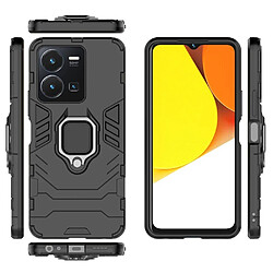 Htdmobiles Coque pour Vivo Y22 / Y22s / Y35 - housse etui rigide anti choc + film ecran - NOIR