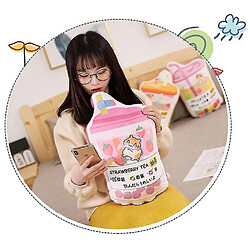 Universal 50 cm Hamster Milk Tea oreiller en peluche Poupée en peluche Double face coussin d'impression mignon cadeau (rose)