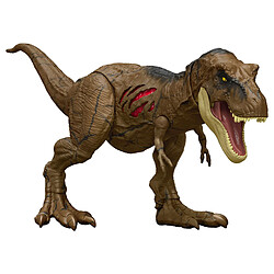 Mattel Dinosaure Articulé Tyrannosaurus Rex Extreme Damage Jurassic World avec Son Multicolore