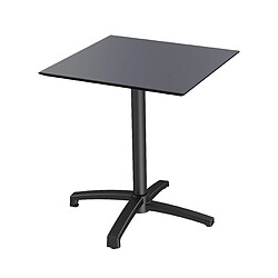 Materiel Chr Pro Table de bistrot X Cross avec piètement noir + plateau HPL 70x70 cm - Veba