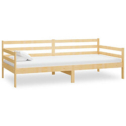 Avis vidaXL Lit de repos avec matelas 90x200 cm Bois de pin massif