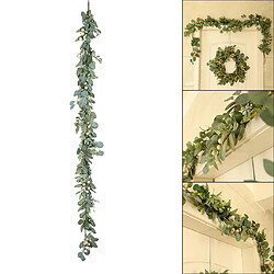 6.5FT Artificielle Eucalyptus Guirlande Décor Feuille Vigne Feuilles Vertes