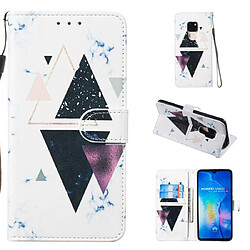 Wewoo Coque Fashion Etui de protection en cuir pour Huawei Mate 20 marbre Trigonal