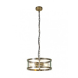 Luminaire Center Suspension 2 ampoules Laiton antique