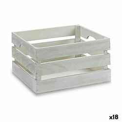 Gift Decor Boîte Décorative Blanc Bois 31 x 16 x 21 cm (18 Unités)