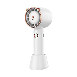 (Blanc) Ventilateur de Poche De Bureau Élégant Mignon Simple Chargement Usb Silencieux Portable Sans Feuilles