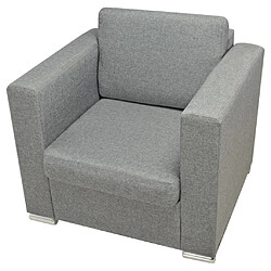 Avis vidaXL Fauteuil gris foncé tissu