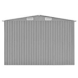 Avis Helloshop26 Abri de jardin cabane cabanon maison de stockage remise extérieur hangar outils robuste 257 x 990 x 181 cm acier galvanisé gris 02_0022234