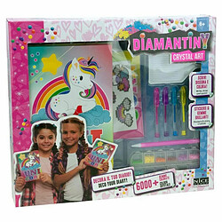 DIAMANTINY-90006 Diamant-Nice Group Crystal Art Diamond Painting Kit avec Agenda Licorne à décorer et Personnaliser avec Pierres précieuses 3D-90006, 90006, Multicolore pas cher