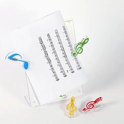 Wewoo 10 PCS PP Matériel En Acier Inoxydable Printemps Musique Note Forme Livre Clip Deluxe Page Titulaire, Livraison Couleur Aléatoire pas cher