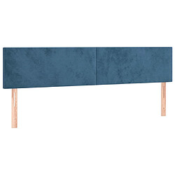 Acheter Maison Chic Tête de lit scandinave à LED,meuble de chambre Bleu foncé 160x5x78/88 cm Velours -MN84794