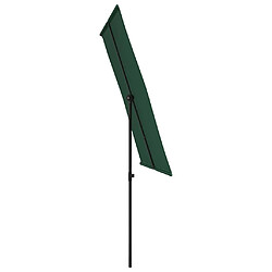 Acheter vidaXL Parasol de jardin avec mât en aluminium 2x1,5 m Vert