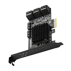 Carte d'extension 8 ports SATA 3.0 vers PCIe x4 x6