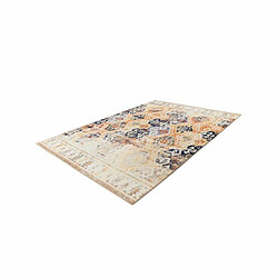 Paris Prix Tapis Tissé Rétro à Poils Courts Saphira Beige 120 x 170 cm